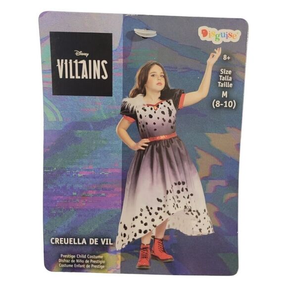 Disney Villians Cruella De Vil 101 Dalmatian Disguise Halloween Costume SZ M - Picture 3 of 4